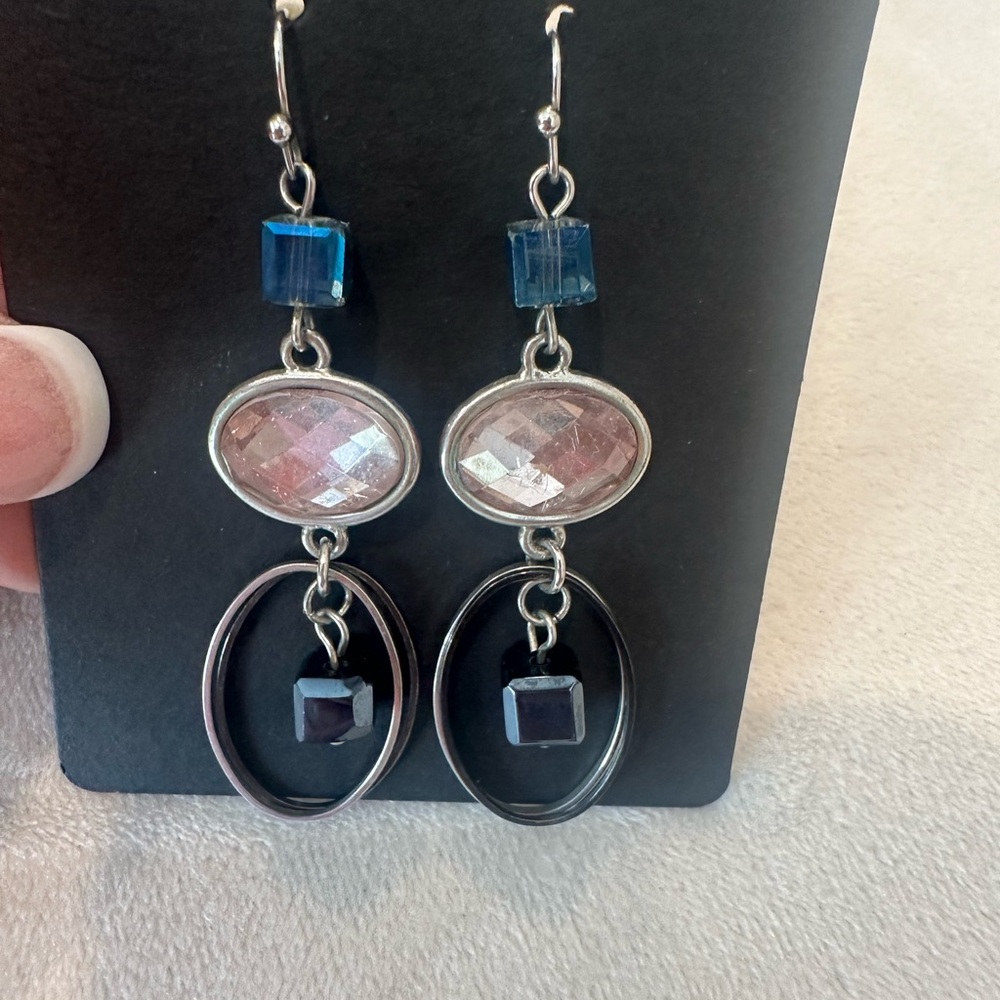 Apt. 9 Silver & Blue teal Earrings